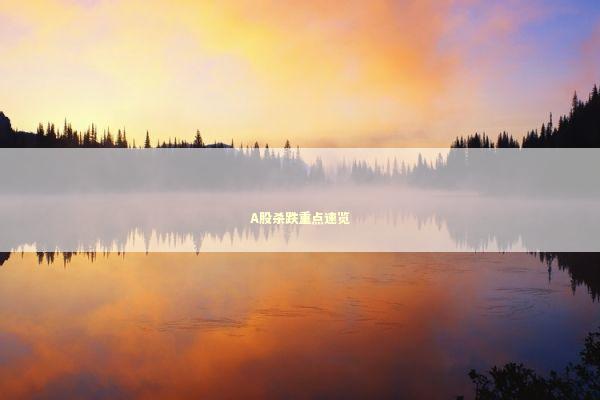 A股杀跌重点速览