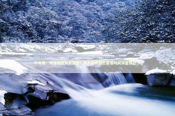 字母哥：摔球是因为太沮丧；我不是机器也需要时间调整状态_3