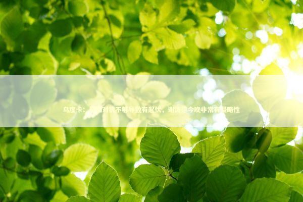 乌度卡：开局对抗不够导致有起伏，谢泼德今晚非常有侵略性