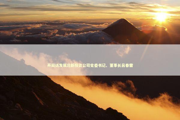 开局话发展北新投资公司党委书记、董事长吕春雷