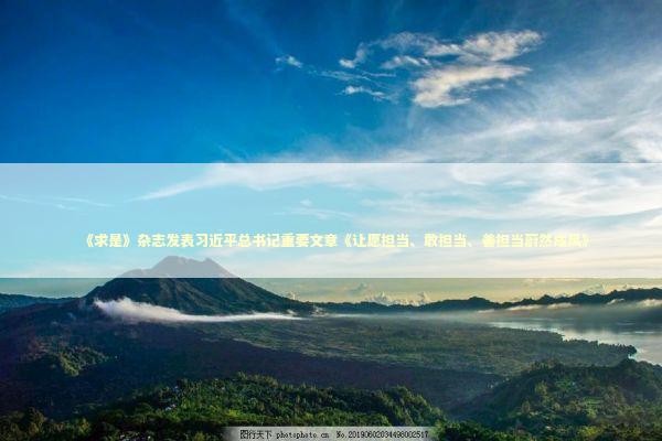 《求是》杂志发表习近平总书记重要文章《让愿担当、敢担当、善担当蔚然成风》 新闻